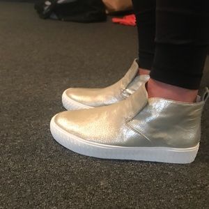 Dolce vita silver sneakers size 6